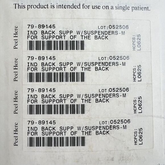 DJ Orthopedics Procare 79-89145 Medium Industrial Back Support Suspenders BLACK - Picture 5 of 6